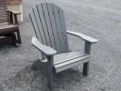 Adirondack Chair in Dark Grey Poly Lumber