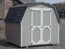 Grey and White 8x8 Economy Series Mini Barn Style Storage Shed From Pine Creek Structures