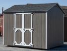8x10 Madison Series (Economy Line) Peak Style Storage Shed with Driftwood Grey LP Siding and White Trim